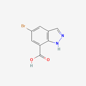 molecular formula C8H5BrN2O2 B1527766 5-溴-1H-吲唑-7-羧酸 CAS No. 953409-99-9