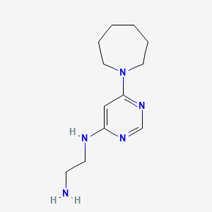 molecular formula C12H21N5 B15277674 N1-(6-(azepan-1-yl)pyrimidin-4-yl)ethane-1,2-diamine 