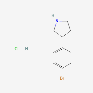 molecular formula C10H13BrClN B1527769 3-(4-溴苯基)吡咯烷盐酸盐 CAS No. 1187931-39-0