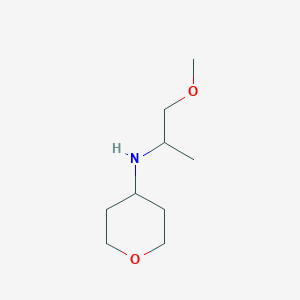 molecular formula C9H19NO2 B15277715 N-(1-methoxypropan-2-yl)oxan-4-amine 
