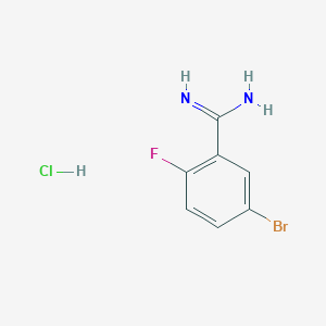 molecular formula C7H7BrClFN2 B1527774 5-Bromo-2-fluoro-benzamidine hydrochloride CAS No. 1187927-33-8