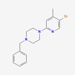 molecular formula C17H20BrN3 B1527776 1-Benzyl-4-(5-bromo-4-methyl-2-pyridinyl)-piperazine CAS No. 1219967-39-1