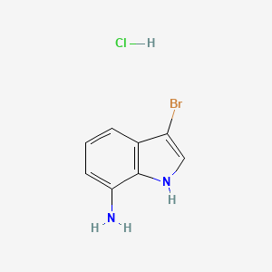 molecular formula C8H8BrClN2 B1527781 3-Bromo-1H-indol-7-ylamine hydrochloride CAS No. 1263378-52-4
