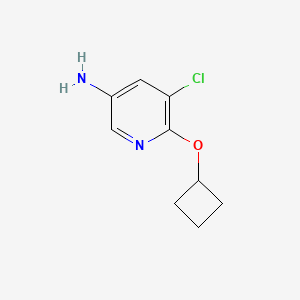molecular formula C9H11ClN2O B15277832 5-Chloro-6-cyclobutoxypyridin-3-amine 