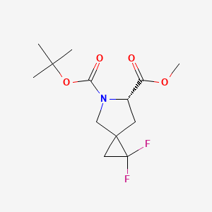 molecular formula C13H19F2NO4 B15277928 5-tert-butyl 6-methyl (6S)-1,1-difluoro-5-azaspiro[2.4]heptane-5,6-dicarboxylate 