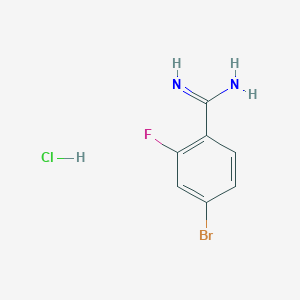 molecular formula C7H7BrClFN2 B1527795 4-Bromo-2-fluorobenzimidamide hydrochloride CAS No. 1187927-25-8
