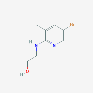 molecular formula C8H11BrN2O B1527801 2-[(5-Bromo-3-methyl-2-pyridinyl)amino]-1-ethanol CAS No. 1219982-77-0