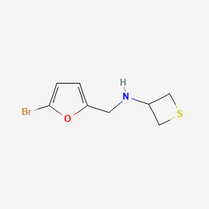 molecular formula C8H10BrNOS B15278089 N-((5-Bromofuran-2-yl)methyl)thietan-3-amine 