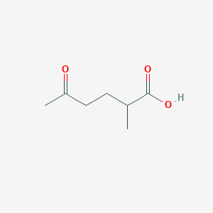 molecular formula C7H12O3 B15278161 2-Methyl-5-oxohexanoic acid 