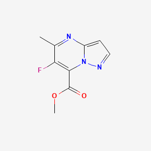 molecular formula C9H8FN3O2 B15278192 Methyl 6-fluoro-5-methylpyrazolo[1,5-a]pyrimidine-7-carboxylate 