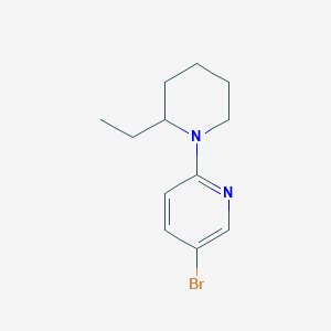 molecular formula C12H17BrN2 B1527824 5-bromo-2-(2-ethylpiperidin-1-yl)pyridine CAS No. 1220030-86-3