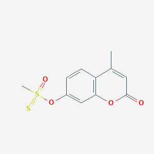 molecular formula C11H10O4S2 B15278240 O-(4-Methyl-2-oxo-2H-chromen-7-yl) methanesulfonothioate 