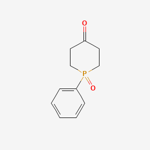 molecular formula C11H13O2P B15278246 1-Phenylphosphinan-4-one 1-oxide 