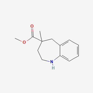 molecular formula C13H17NO2 B15278322 Methyl 4-methyl-2,3,4,5-tetrahydro-1H-benzo[b]azepine-4-carboxylate 