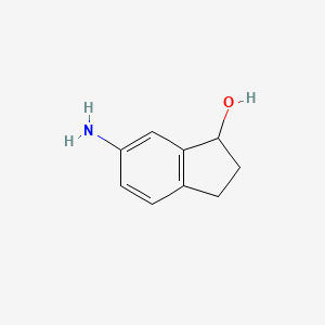 molecular formula C9H11NO B1527836 6-Amino-indan-1-OL CAS No. 866472-42-6