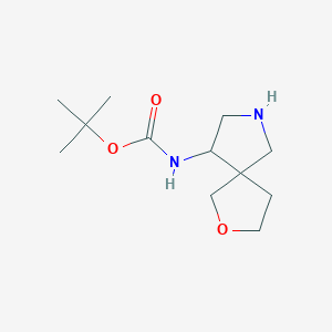 molecular formula C12H22N2O3 B15278394 tert-Butyl (2-oxa-7-azaspiro[4.4]nonan-9-yl)carbamate 
