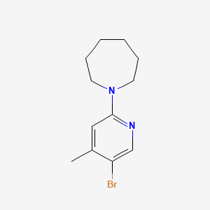 molecular formula C12H17BrN2 B1527845 1-(5-Bromo-4-methylpyridin-2-yl)azepane CAS No. 1219967-47-1