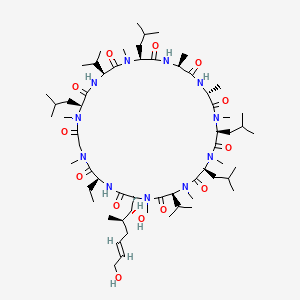 molecular formula C62H111N11O13 B15278460 Cyclosporine metabolite M17 