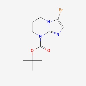 molecular formula C11H16BrN3O2 B15278485 tert-Butyl 3-bromo-6,7-dihydroimidazo[1,2-a]pyrimidine-8(5H)-carboxylate CAS No. 2167422-73-1