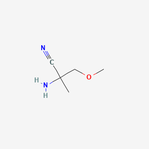 molecular formula C5H10N2O B1527864 2-Amino-3-methoxy-2-methylpropanenitrile CAS No. 792855-86-8