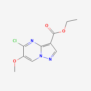 molecular formula C10H10ClN3O3 B15278651 Ethyl 5-chloro-6-methoxypyrazolo[1,5-a]pyrimidine-3-carboxylate 