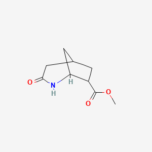 molecular formula C9H13NO3 B15278699 Methyl 3-oxo-2-azabicyclo[3.2.1]octane-7-carboxylate 