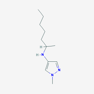 molecular formula C11H21N3 B15278724 N-(Heptan-2-yl)-1-methyl-1H-pyrazol-4-amine 