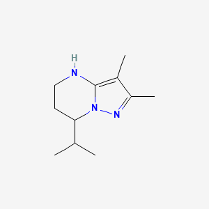 molecular formula C11H19N3 B15278727 2,3-Dimethyl-7-(propan-2-yl)-4H,5H,6H,7H-pyrazolo[1,5-a]pyrimidine 