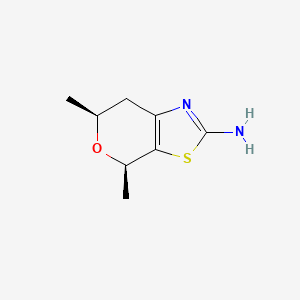 molecular formula C8H12N2OS B15278734 Rel-(4R,6S)-4,6-dimethyl-6,7-dihydro-4H-pyrano[4,3-d]thiazol-2-amine 