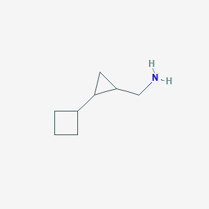 molecular formula C8H15N B15278768 (2-Cyclobutylcyclopropyl)methanamine 