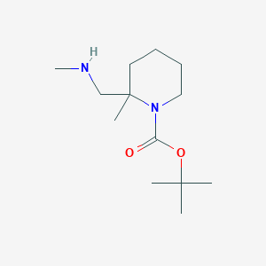 molecular formula C13H26N2O2 B15278857 tert-Butyl 2-methyl-2-((methylamino)methyl)piperidine-1-carboxylate 