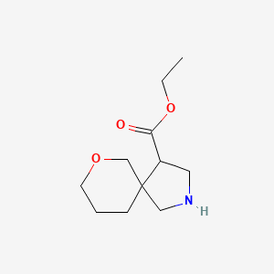 molecular formula C11H19NO3 B15278879 Ethyl 7-oxa-2-azaspiro[4.5]decane-4-carboxylate 