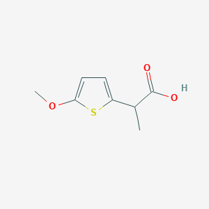 molecular formula C8H10O3S B15278912 2-(5-Methoxythiophen-2-yl)propanoic acid 
