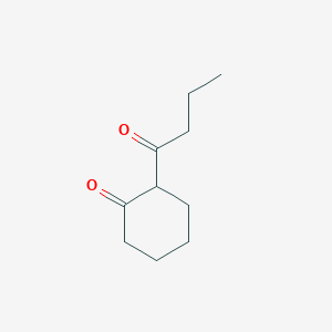 molecular formula C10H16O2 B15278934 2-Butanoylcyclohexan-1-one 