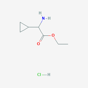 molecular formula C7H14ClNO2 B1527896 Ethyl 2-amino-2-cyclopropylacetate hydrochloride CAS No. 1311313-77-5