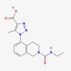 B1527897 1-[2-(ethylcarbamoyl)-1,2,3,4-tetrahydroisoquinolin-5-yl]-5-methyl-1H-1,2,3-triazole-4-carboxylic acid CAS No. 1315367-22-6