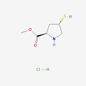molecular formula C6H12ClNO2S B15278984 Methyl (2R,4S)-4-mercaptopyrrolidine-2-carboxylate hydrochloride 