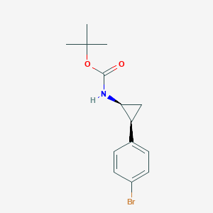 molecular formula C14H18BrNO2 B15279034 tert-Butyl ((1S,2S)-2-(4-bromophenyl)cyclopropyl)carbamate 