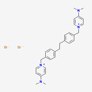 molecular formula C30H36Br2N4 B15279049 1,1'-((Ethane-1,2-diylbis(4,1-phenylene))bis(methylene))bis(4-(dimethylamino)pyridin-1-ium) bromide 