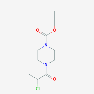 molecular formula C12H21ClN2O3 B1527905 Tert-butyl 4-(2-chloropropanoyl)piperazine-1-carboxylate CAS No. 1181803-80-4