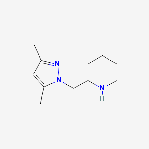 2-[(3,5-dimethyl-1H-pyrazol-1-yl)methyl]piperidine