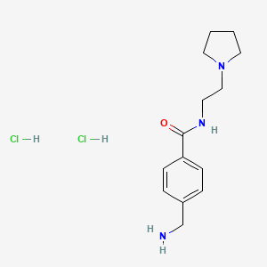 4-(aminomethyl)-N-[2-(pyrrolidin-1-yl)ethyl]benzamide dihydrochloride