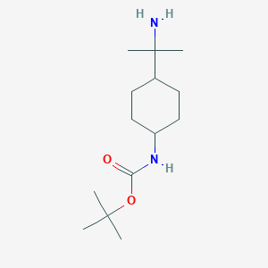 molecular formula C14H28N2O2 B15279114 Rel-tert-butyl ((1s,4s)-4-(2-aminopropan-2-yl)cyclohexyl)carbamate 