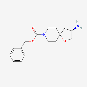molecular formula C16H22N2O3 B15279155 Benzyl (R)-3-amino-1-oxa-8-azaspiro[4.5]decane-8-carboxylate 