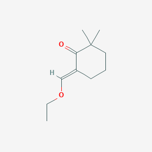 molecular formula C11H18O2 B15279167 6-(Ethoxymethylidene)-2,2-dimethylcyclohexan-1-one 