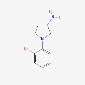molecular formula C10H13BrN2 B1527919 1-(2-Bromophenyl)pyrrolidin-3-amine CAS No. 1179944-53-6