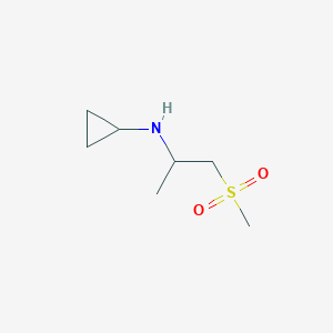 molecular formula C7H15NO2S B1527920 N-(1-methanesulfonylpropan-2-yl)cyclopropanamine CAS No. 1306603-08-6