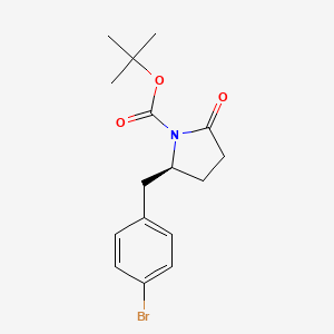 molecular formula C16H20BrNO3 B15279209 tert-Butyl (S)-2-(4-bromobenzyl)-5-oxopyrrolidine-1-carboxylate 