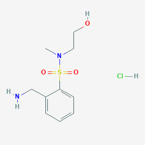 S-[2-(aminomethyl)phenyl]-2-hydroxy-N-methylethane-1-sulfonamido hydrochloride