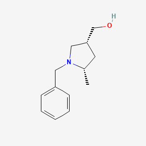 molecular formula C13H19NO B15279232 Rel-((3R,5S)-1-benzyl-5-methylpyrrolidin-3-yl)methanol 